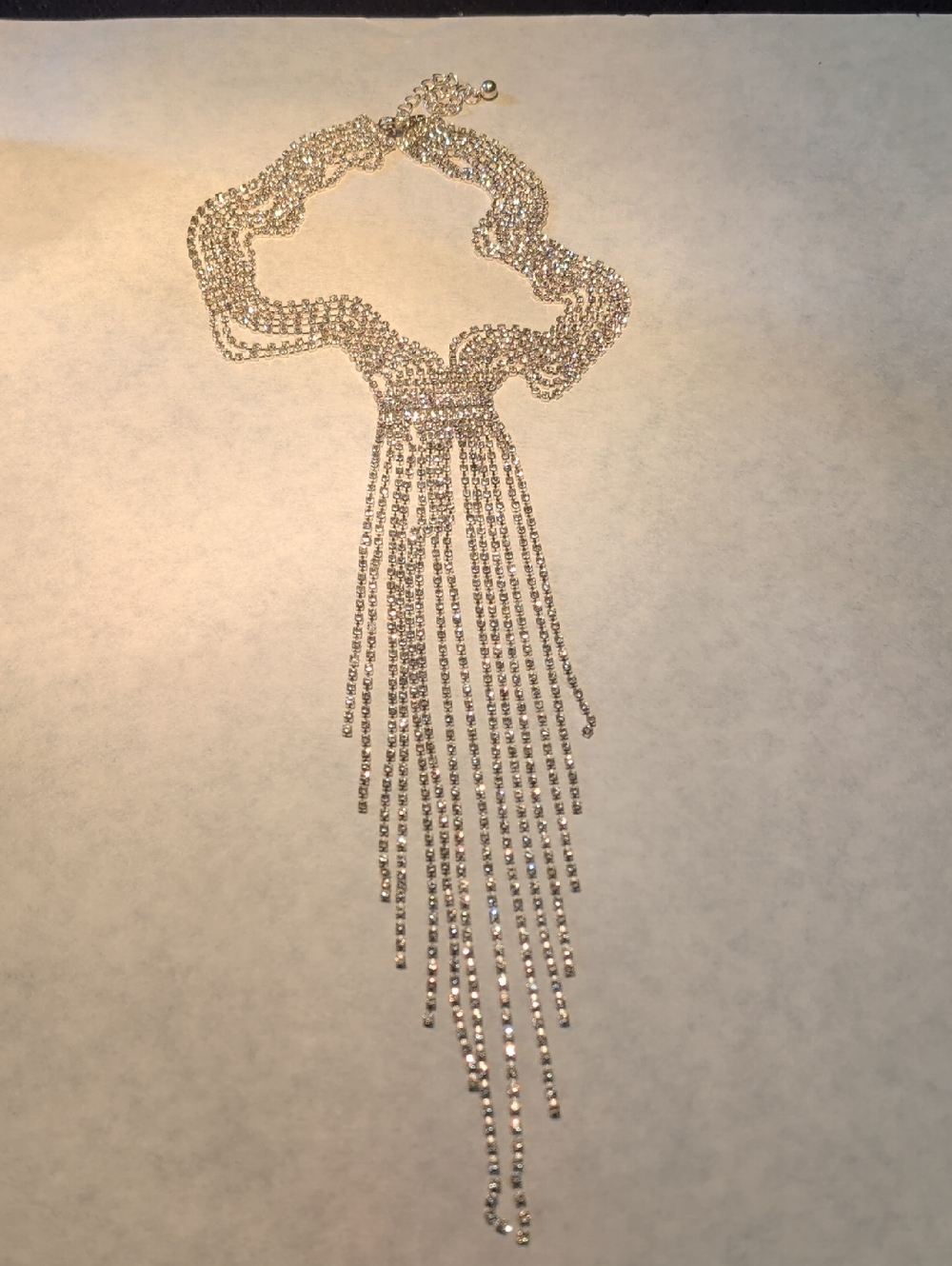 Fringe Clear Crystal Necklace